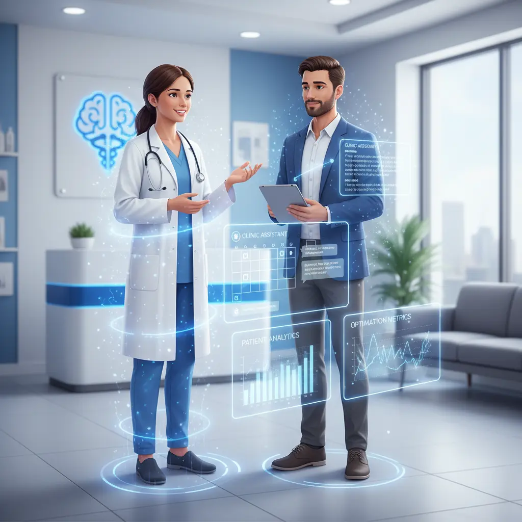 Ai Marketing Success Stories: GdprCompliant Transformations Healthcare Professionals Discussing Patient Analytics.